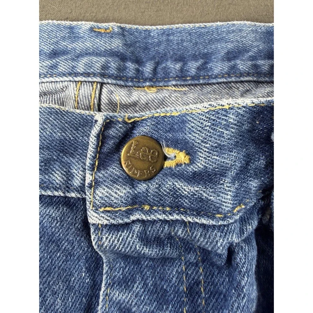 Vintage 80s Lee Riders Jeans Mens 38x34 (Fits 36w) Straight Denim USA MADE UNION